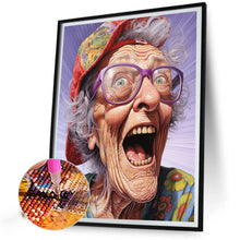 Load image into Gallery viewer, AB Diamond Painting - Full Round - laughing old lady (40*50CM)