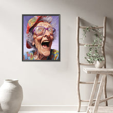 Load image into Gallery viewer, AB Diamond Painting - Full Round - laughing old lady (40*50CM)