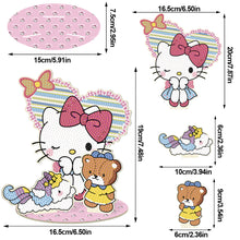Load image into Gallery viewer, Wooden Cartoon Hello Kitty Diamond Painting Tabletop Ornament Kit for Home Decor