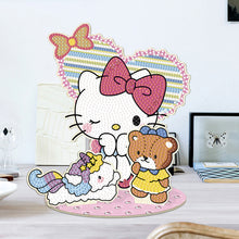 Load image into Gallery viewer, Wooden Cartoon Hello Kitty Diamond Painting Tabletop Ornament Kit for Home Decor