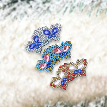 Load image into Gallery viewer, 3Pcs Butterfly DIY Diamond Painting Hairpin Diamond Hair Clips Gift for Girls