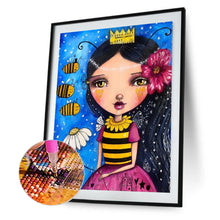 Load image into Gallery viewer, Diamond Painting - Full Round - Bee and big-eyed doll girl (30*40CM)