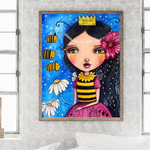 Load image into Gallery viewer, Diamond Painting - Full Round - Bee and big-eyed doll girl (30*40CM)