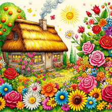Load image into Gallery viewer, Diamond Painting - Full Round - house flowers (40*40CM)