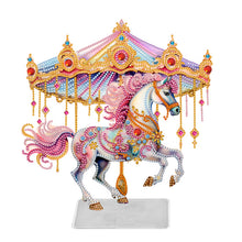 Load image into Gallery viewer, Acrylic Special Shape Carousel Diamond Painting Desktop Ornament for Table Decor