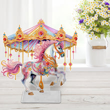 Load image into Gallery viewer, Acrylic Special Shape Carousel Diamond Painting Desktop Ornament for Table Decor