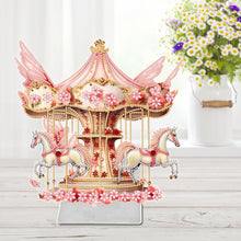 Load image into Gallery viewer, Acrylic Special Shape Carousel Diamond Painting Desktop Ornament for Table Decor