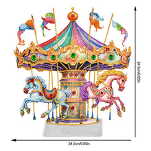 Load image into Gallery viewer, Acrylic Special Shape Carousel Diamond Painting Desktop Ornament for Table Decor