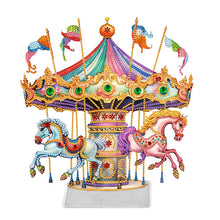 Load image into Gallery viewer, Acrylic Special Shape Carousel Diamond Painting Desktop Ornament for Table Decor