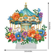 Load image into Gallery viewer, Acrylic Special Shape Carousel Diamond Painting Desktop Ornament for Table Decor