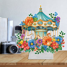 Load image into Gallery viewer, Acrylic Special Shape Carousel Diamond Painting Desktop Ornament for Table Decor