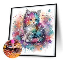 Load image into Gallery viewer, Diamond Painting - Partial Special Shaped - Color cat (30*30CM)