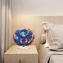 Load image into Gallery viewer, PVC Round Special Shaped Independence Day Desktop Diamond Art Kits Bedroom Decor