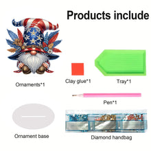 Load image into Gallery viewer, PVC Round Special Shaped Independence Day Desktop Diamond Art Kits Bedroom Decor