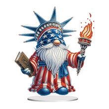 Load image into Gallery viewer, PVC Round Special Shaped Independence Day Desktop Diamond Art Kits Bedroom Decor