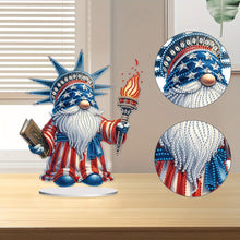 Load image into Gallery viewer, PVC Round Special Shaped Independence Day Desktop Diamond Art Kits Bedroom Decor