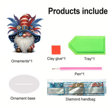 Load image into Gallery viewer, PVC Round Special Shaped Independence Day Desktop Diamond Art Kits Bedroom Decor