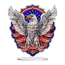 Load image into Gallery viewer, PVC Round Special Shaped Independence Day Desktop Diamond Art Kits Bedroom Decor