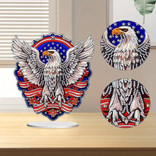 Load image into Gallery viewer, PVC Round Special Shaped Independence Day Desktop Diamond Art Kits Bedroom Decor