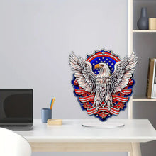Load image into Gallery viewer, PVC Round Special Shaped Independence Day Desktop Diamond Art Kits Bedroom Decor
