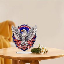 Load image into Gallery viewer, PVC Round Special Shaped Independence Day Desktop Diamond Art Kits Bedroom Decor