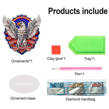 Load image into Gallery viewer, PVC Round Special Shaped Independence Day Desktop Diamond Art Kits Bedroom Decor
