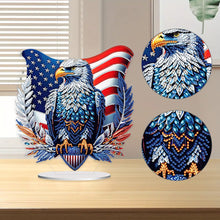 Load image into Gallery viewer, PVC Round Special Shaped Independence Day Desktop Diamond Art Kits Bedroom Decor