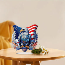 Load image into Gallery viewer, PVC Round Special Shaped Independence Day Desktop Diamond Art Kits Bedroom Decor