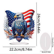 Load image into Gallery viewer, PVC Round Special Shaped Independence Day Desktop Diamond Art Kits Bedroom Decor