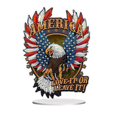 Load image into Gallery viewer, PVC Round Special Shaped Independence Day Desktop Diamond Art Kits Bedroom Decor