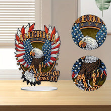 Load image into Gallery viewer, PVC Round Special Shaped Independence Day Desktop Diamond Art Kits Bedroom Decor