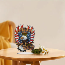 Load image into Gallery viewer, PVC Round Special Shaped Independence Day Desktop Diamond Art Kits Bedroom Decor