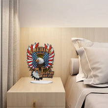 Load image into Gallery viewer, PVC Round Special Shaped Independence Day Desktop Diamond Art Kits Bedroom Decor