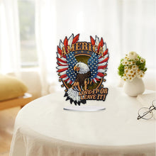 Load image into Gallery viewer, PVC Round Special Shaped Independence Day Desktop Diamond Art Kits Bedroom Decor