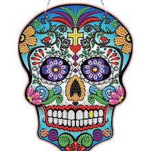 Load image into Gallery viewer, Acrylic Skull 5D DIY Rhinestone Diamond Painting Dots Pendant for Wall Decor