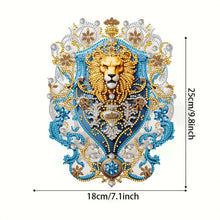 Load image into Gallery viewer, Acrylic Golden Lion 5D DIY Diamond Painting Dots Pendant for Garden Window Decor
