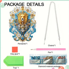 Load image into Gallery viewer, Acrylic Golden Lion 5D DIY Diamond Painting Dots Pendant for Garden Window Decor