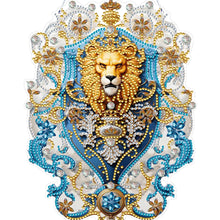 Load image into Gallery viewer, Acrylic Golden Lion 5D DIY Diamond Painting Dots Pendant for Garden Window Decor