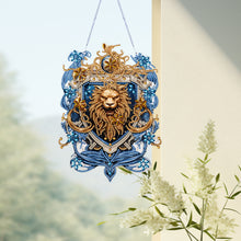 Load image into Gallery viewer, Acrylic Lion Head 5D DIY Diamond Painting Dots Pendant for Garden Window Decor