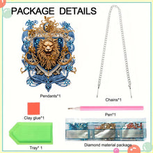 Load image into Gallery viewer, Acrylic Lion Head 5D DIY Diamond Painting Dots Pendant for Garden Window Decor