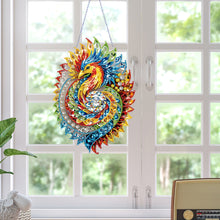 Load image into Gallery viewer, Acrylic Phoenix 5D DIY Diamond Painting Dots Pendant for Garden Window Decor