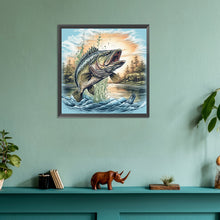Load image into Gallery viewer, Diamond Painting - Full Round - fish jumping out of water (30*30CM)