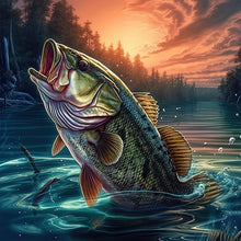 Load image into Gallery viewer, Diamond Painting - Full Round - fish jumping out of water (30*30CM)