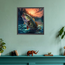 Load image into Gallery viewer, Diamond Painting - Full Round - fish jumping out of water (30*30CM)