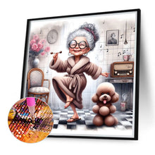 Load image into Gallery viewer, Diamond Painting - Full Round - dancing little old lady (40*40CM)