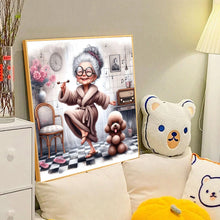 Load image into Gallery viewer, Diamond Painting - Full Round - dancing little old lady (40*40CM)