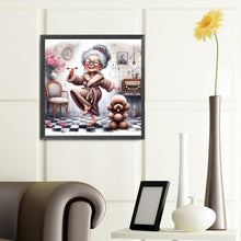 Load image into Gallery viewer, Diamond Painting - Full Round - dancing little old lady (40*40CM)