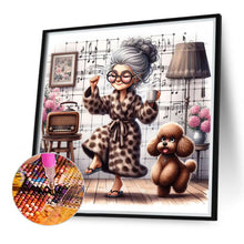 Load image into Gallery viewer, Diamond Painting - Full Round - dancing little old lady (40*40CM)