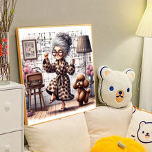 Load image into Gallery viewer, Diamond Painting - Full Round - dancing little old lady (40*40CM)