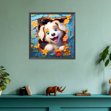 Load image into Gallery viewer, Diamond Painting - Full Round - picture frame animal puppy (30*30CM)
